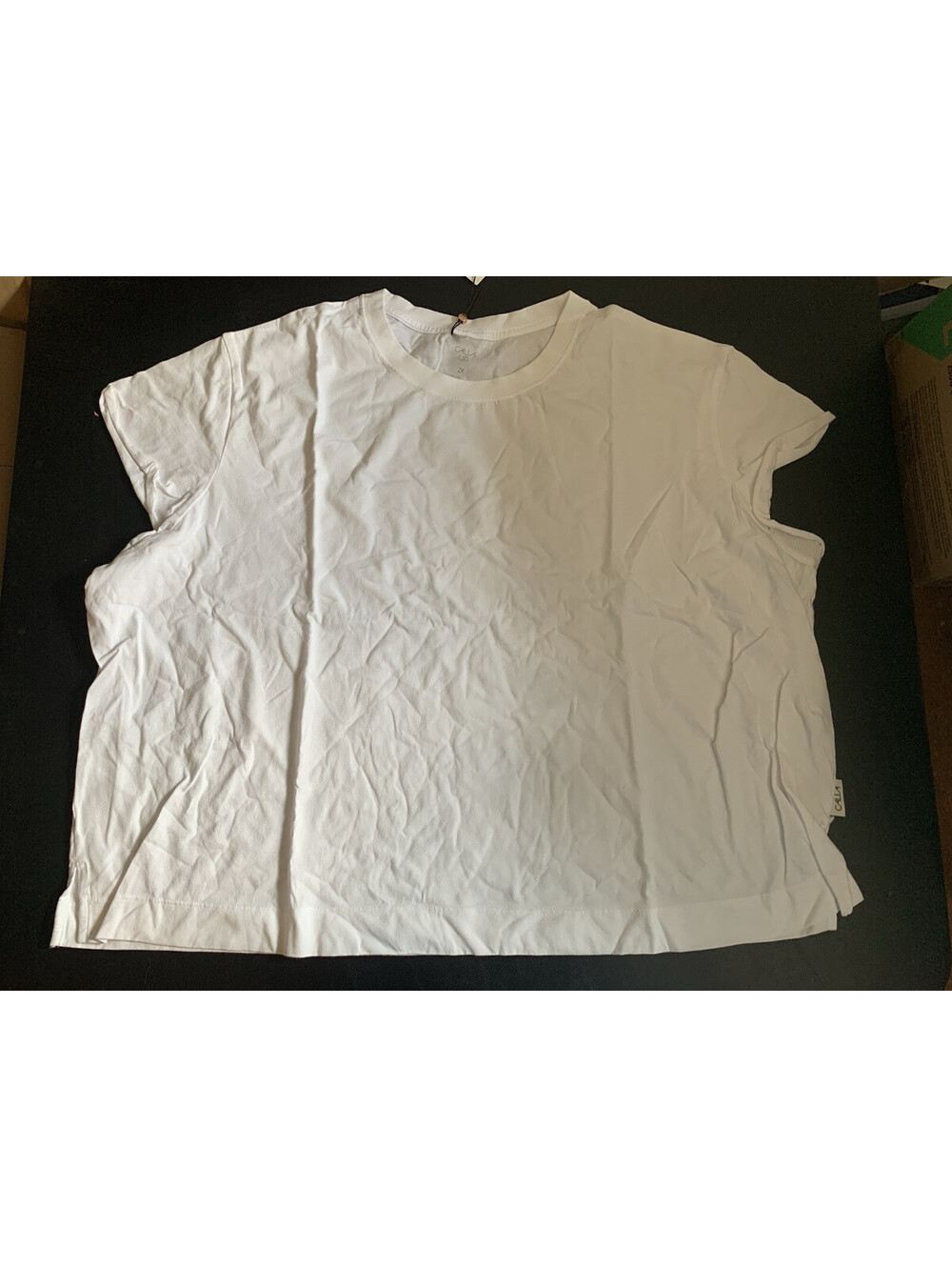 Calia Every Day Roll Sleeve Womens Pure White 2x NWT